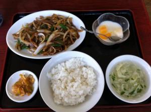 徳翔楼　黒胡椒牛肉（定食）