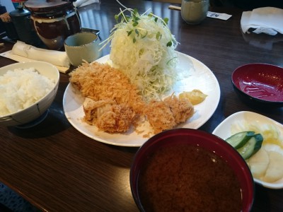 かつ元_Aランチ(ヒレカツ・ホタテフライ・アジフライ)