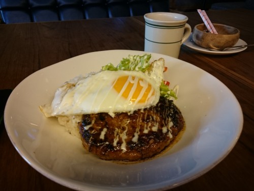ラッチハンバーグファクトリー ランチ アンチョビロコモコ＋コーヒー