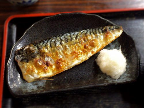 三上の焼き塩サバ