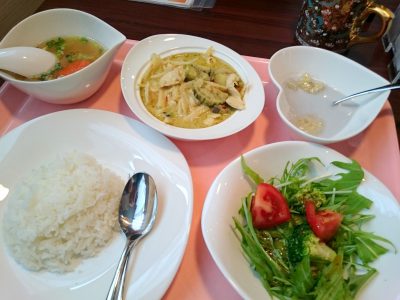 Bセット：グリーンカレー(チキン)ランチセット（オーキッドキッチン）
