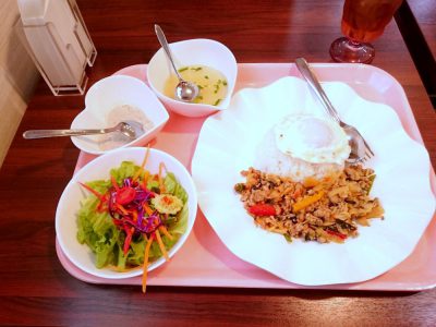Aセット：ガパオランチセット（オーキッドキッチン）